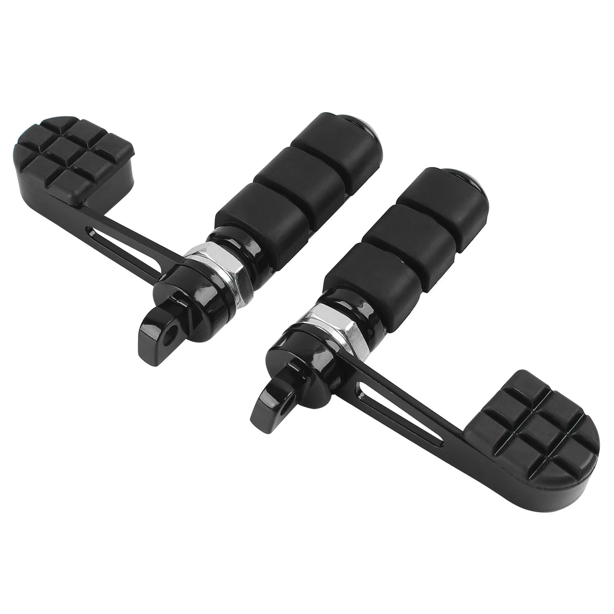 Motorcycle Black Stirrup Heel Foot Rest Pegs For Harley Sportster XL 883 1200 Softail DYNA FXDF  - Automotive LED Light