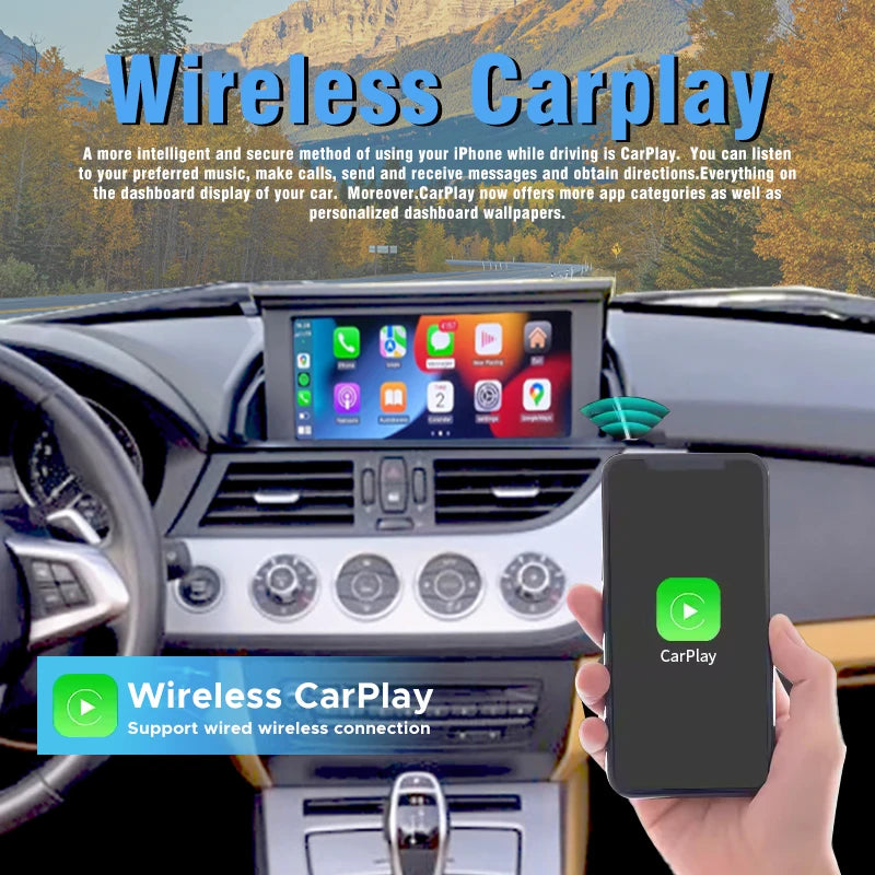 Radio Wireless CarPlay Android Auto Interface For BMW Z4 E89 2009-2018 Evo CIC Mirror Link