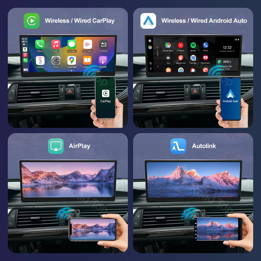 Road Top 12.3" Linux Screen For Audi A6 C6 A7 C7 2011-2018 with Wireless CarPlay Android A | AUTOKITSHOP