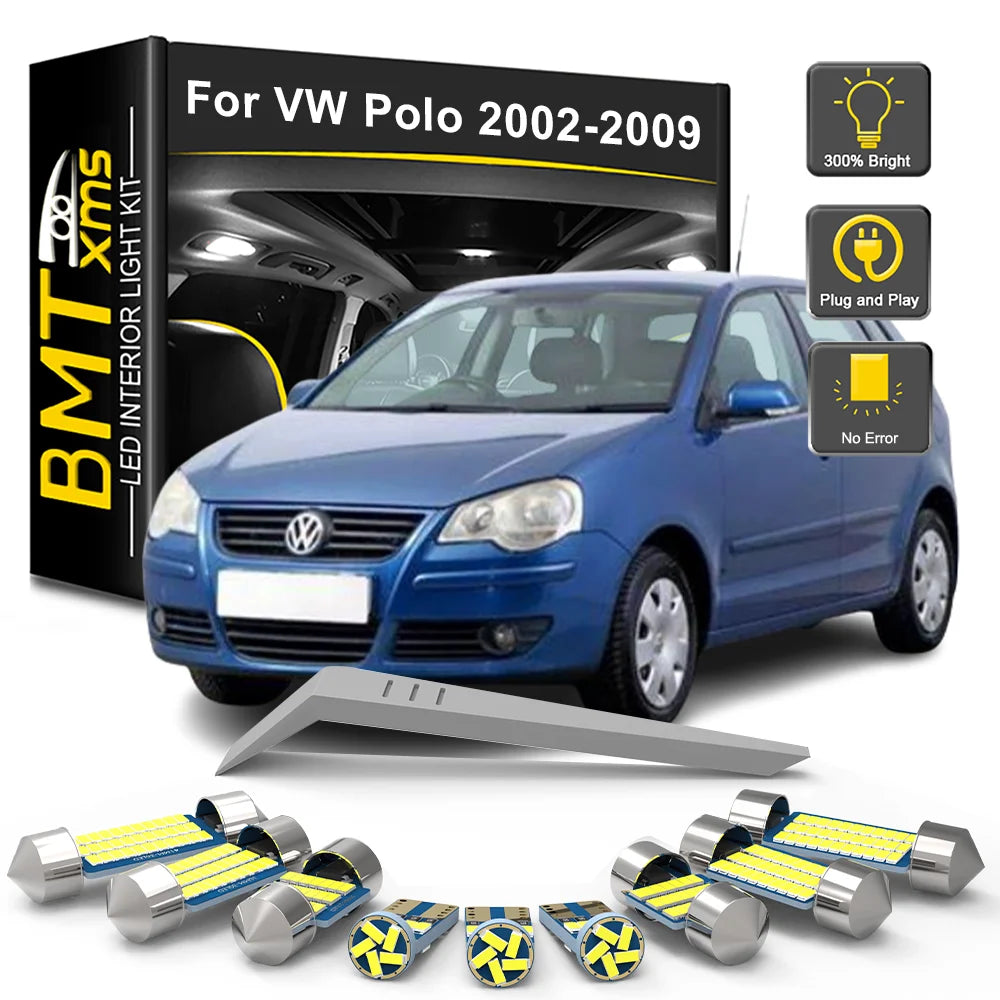 LED Interior Light Kit for VW Volkswagen Polo MK4 9N 9N3 - Canbus Error-Free Bulbs | AUTOKITSHOP