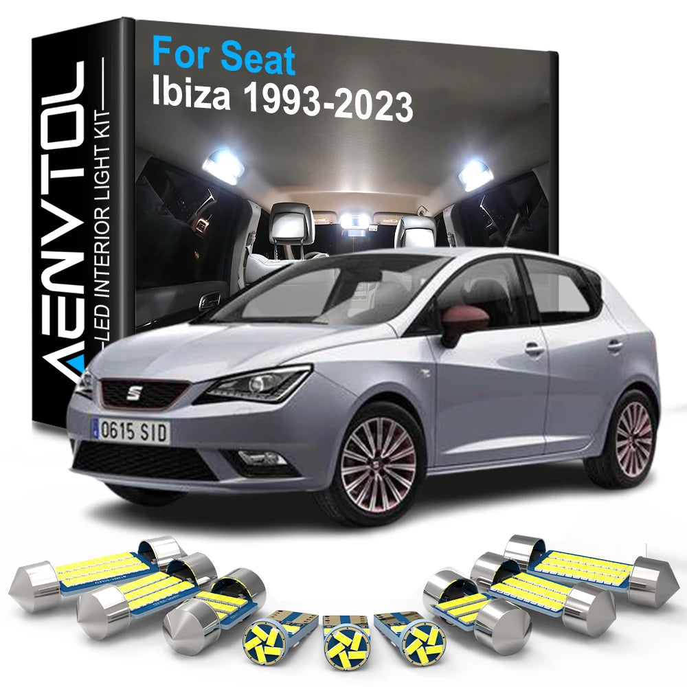 LED Interior Light Kit for Seat Ibiza 6P 6J 6L 6F MK5 MK4 1993-2023 - Canbus Dome Map Door Trunk Bulbs | AUTOKITSHOP