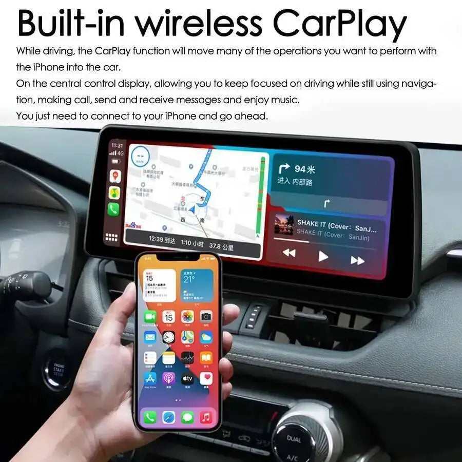 12.3inch Android Car Radio For Toyota Highlander Crown Kluger 2021-2025 Multimedia Video P | AUTOKITSHOP