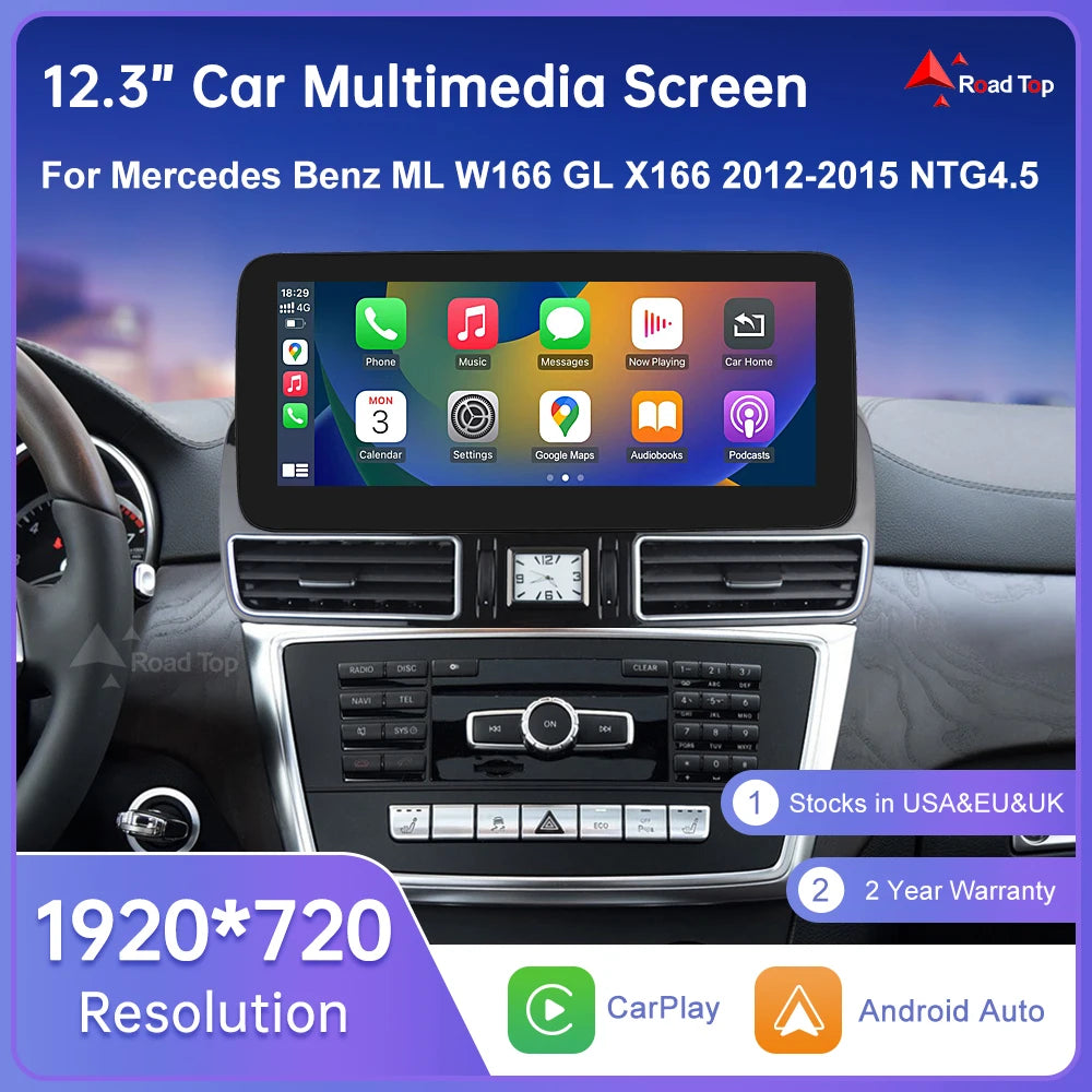 Linux Touch Screen Car Radio for Mercedes Benz ML W166 ML350 GL X166 2012-2015 GPS With Ca