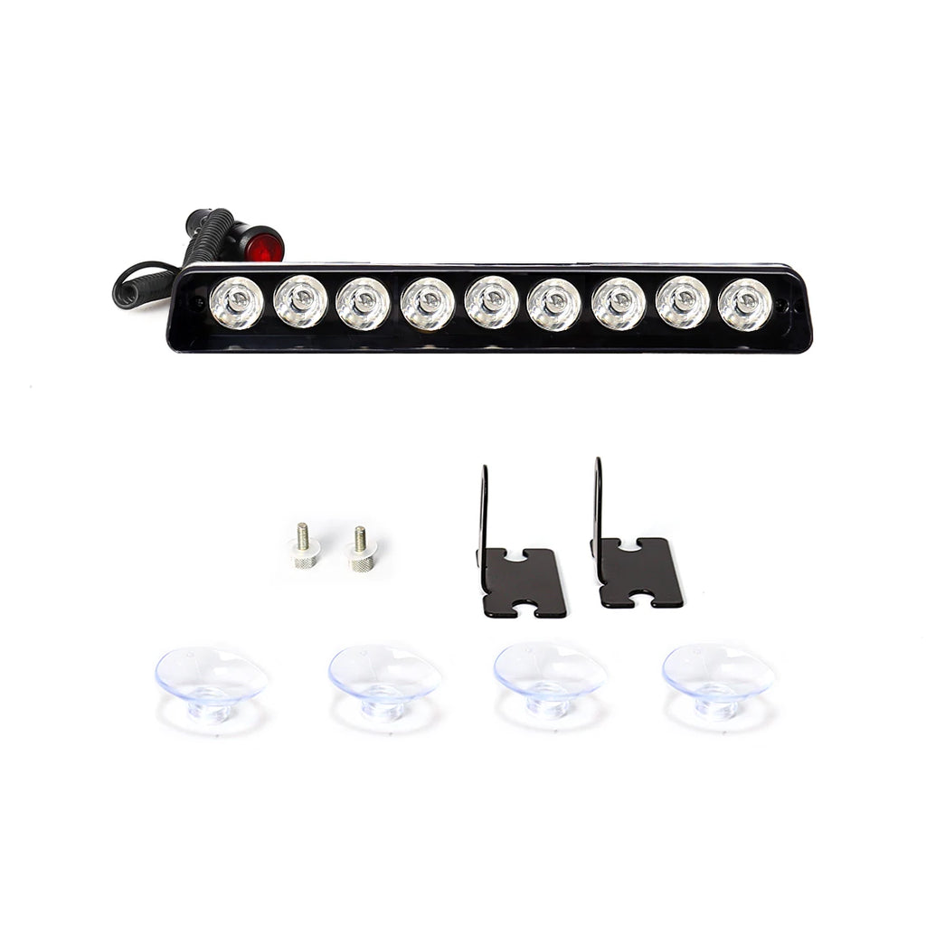S1 9 LED Car Warning Lights Strobe Flashlights Emergency Dashboard Indicator 12V Ultra Bri | AUTOKITSHOP