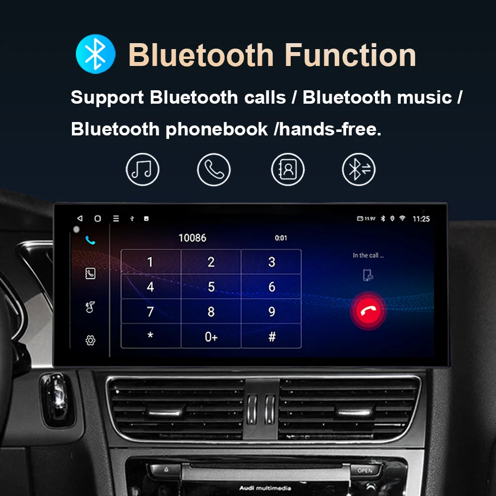 10.33 "/12.3" Android 14 Car Radio Video Multimedia Player for Audi Q5 2009 - 2019 Wireles