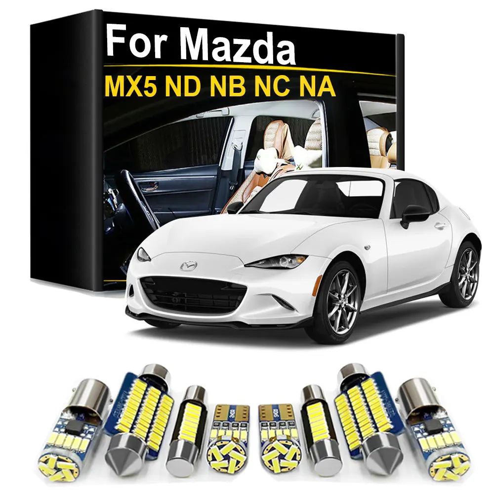 LED Interior Light Kit for Mazda MX5 MX 5 ND NB NC NA Miata MK 1 2 3 - Canbus Error-Free Bulbs | AUTOKITSHOP