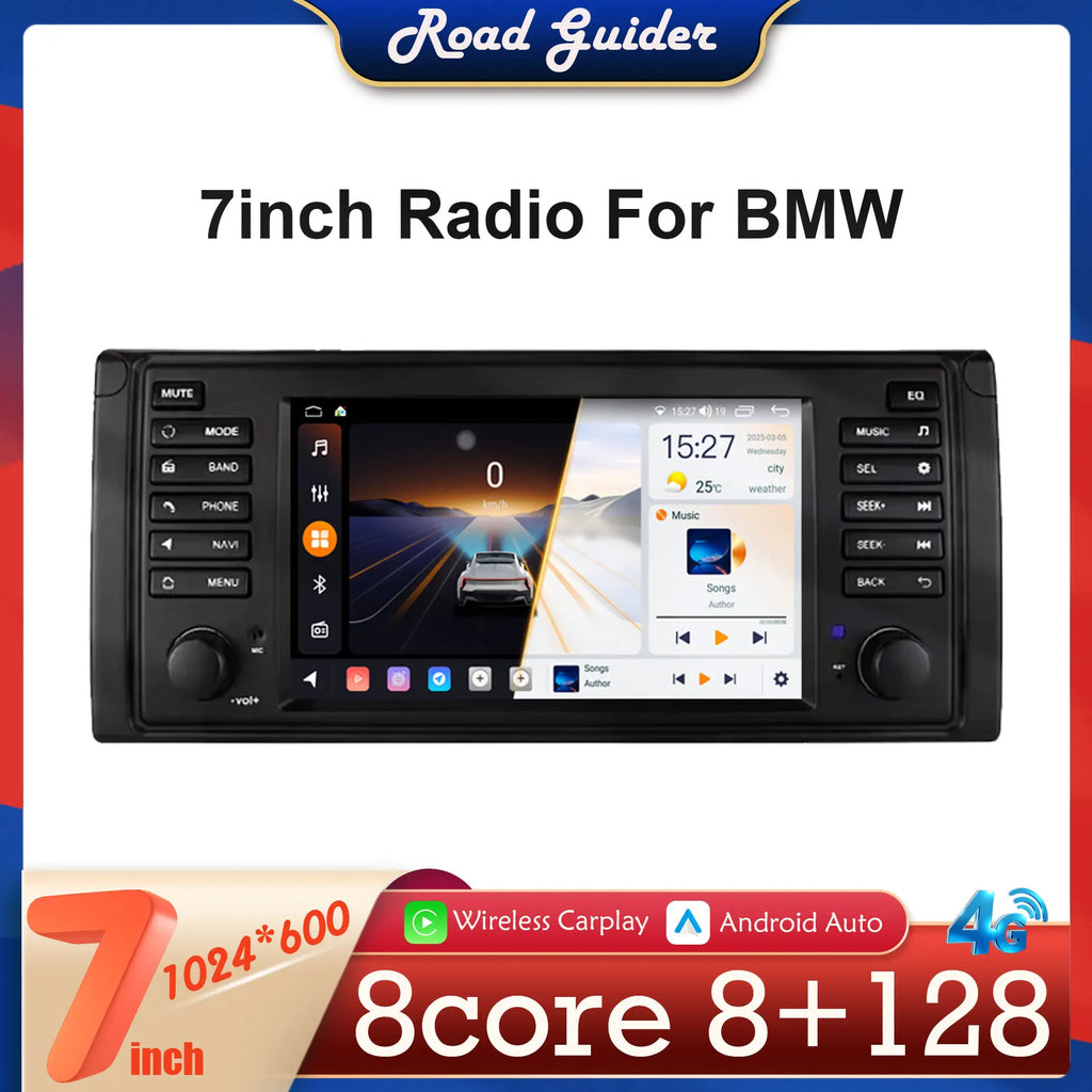 7inch Special Radio With Original Car Style Suitable For BMW Car Stereo and 8+128 Support