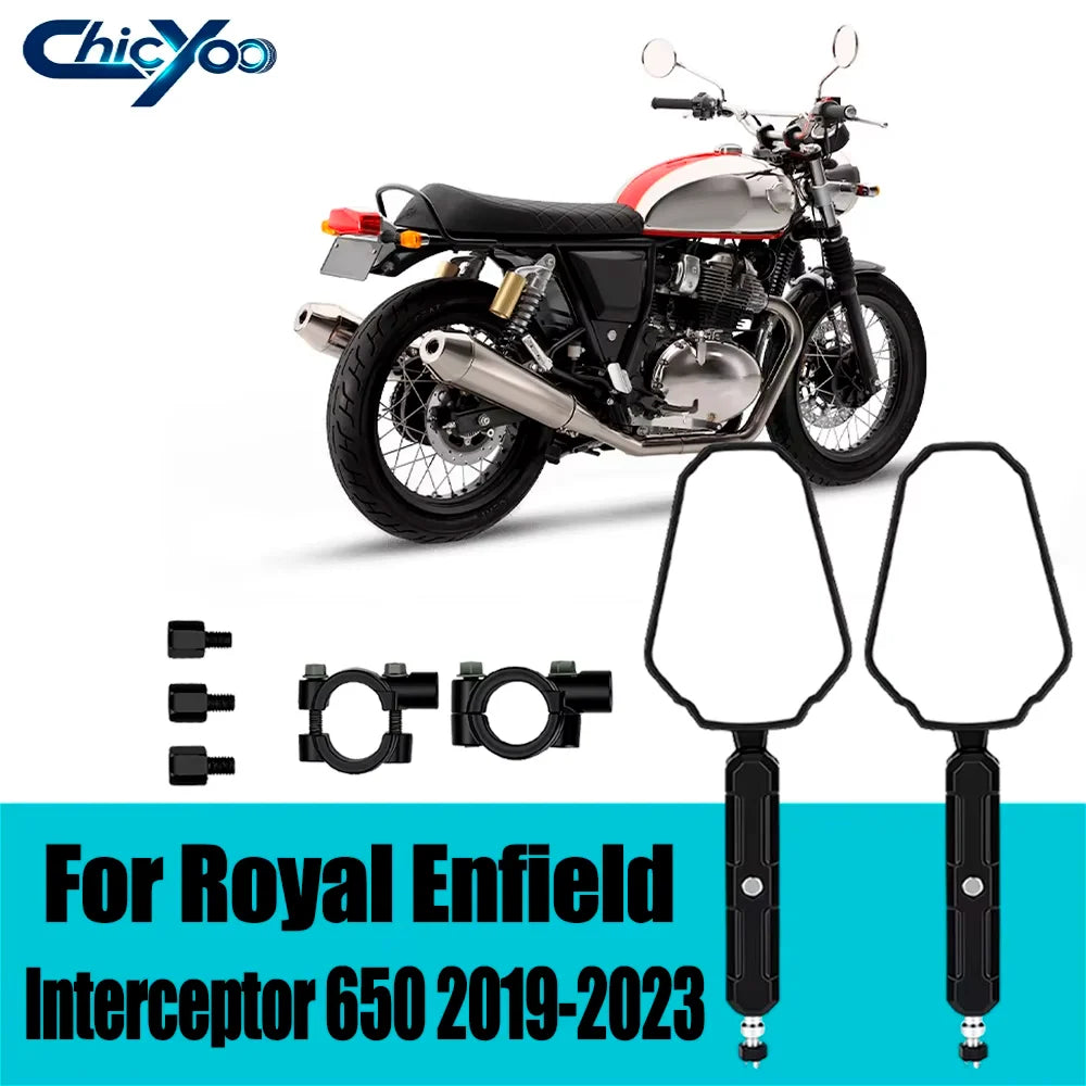 360° Adjustable Motorcycle Rearview Mirrors Off Road Wide Side Mirror With Screw For Royal