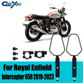 360° Adjustable Motorcycle Rearview Mirrors Off Road Wide Side Mirror With Screw For Royal