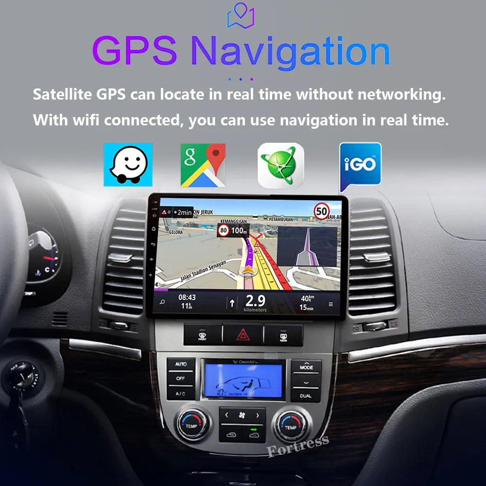 Android 16 For Hyundai Santa Fe 2 2006 - 2012 Auto Radio Stereo Multimidia Player GPS Navi