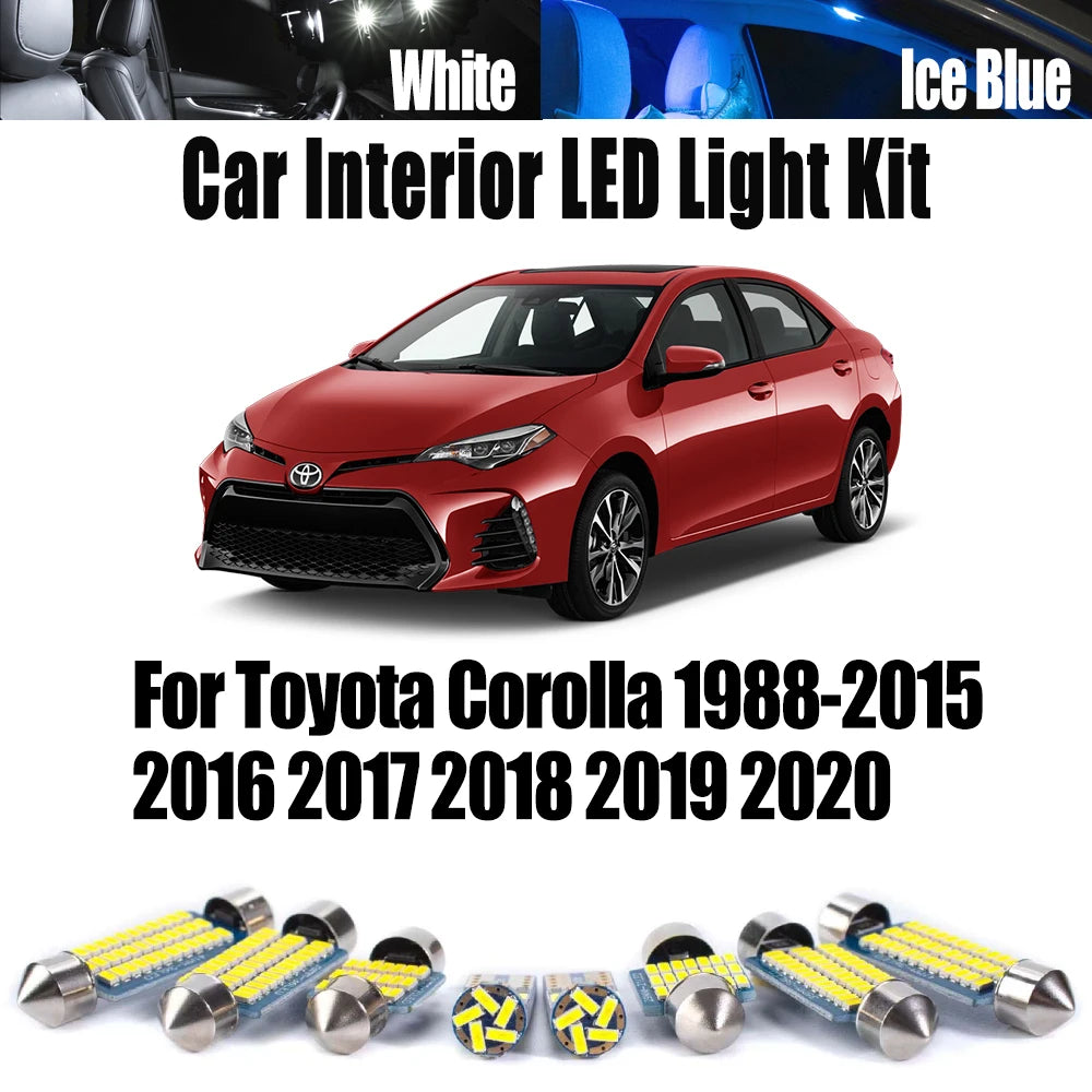 LED Interior Light Kit for Toyota Corolla 1988- 2017 - Canbus Dome Map Door Trunk Bulbs | AUTOKITSHOP