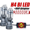 H4 LED Projector Mini Lens Auto Bi LED Headlight Bulb Kit Conversion High Beam Low Beam 30