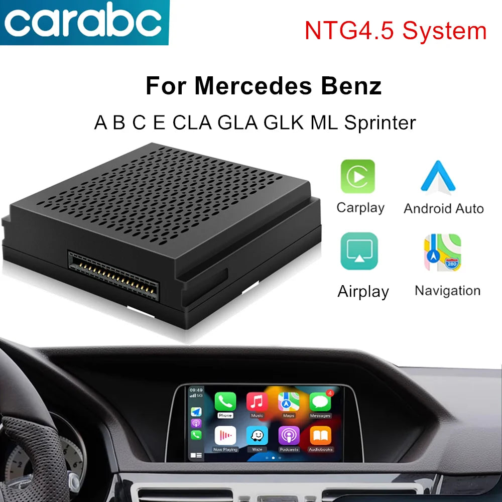 CARABC Wireless Carplay For Mercedes Benz A B C E CLA GLA GLK ML Sprinter NTG4.5 Becker Mo