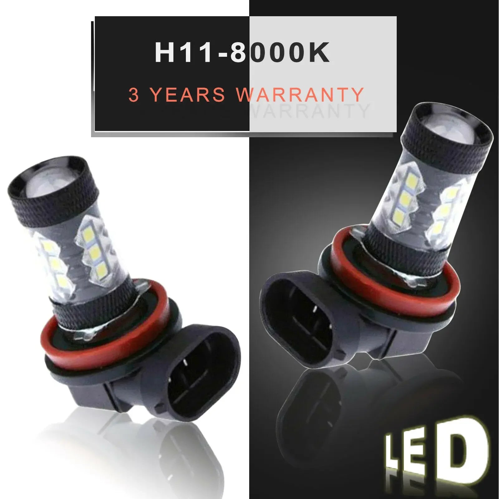 H11 LED Car Fog Lights Bulbs DRL 9005 H8 H9 H16 6000K White Motorcycle Headlight High Low