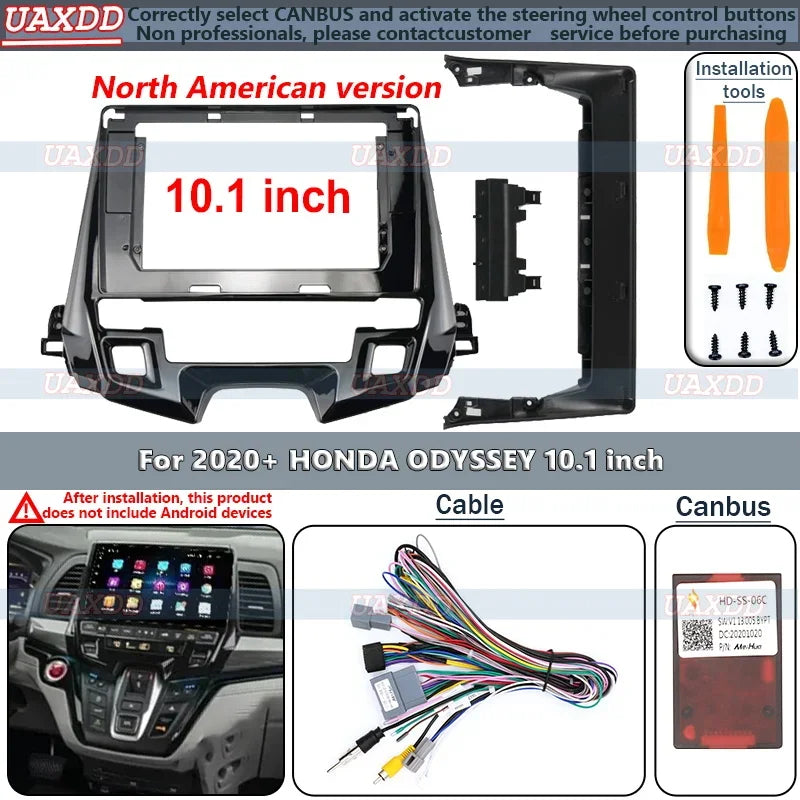 10.1 Inch Car Radio Frame Fascia Adapter for Honda Odyssey 2019-2021 Android Dashboard Pan