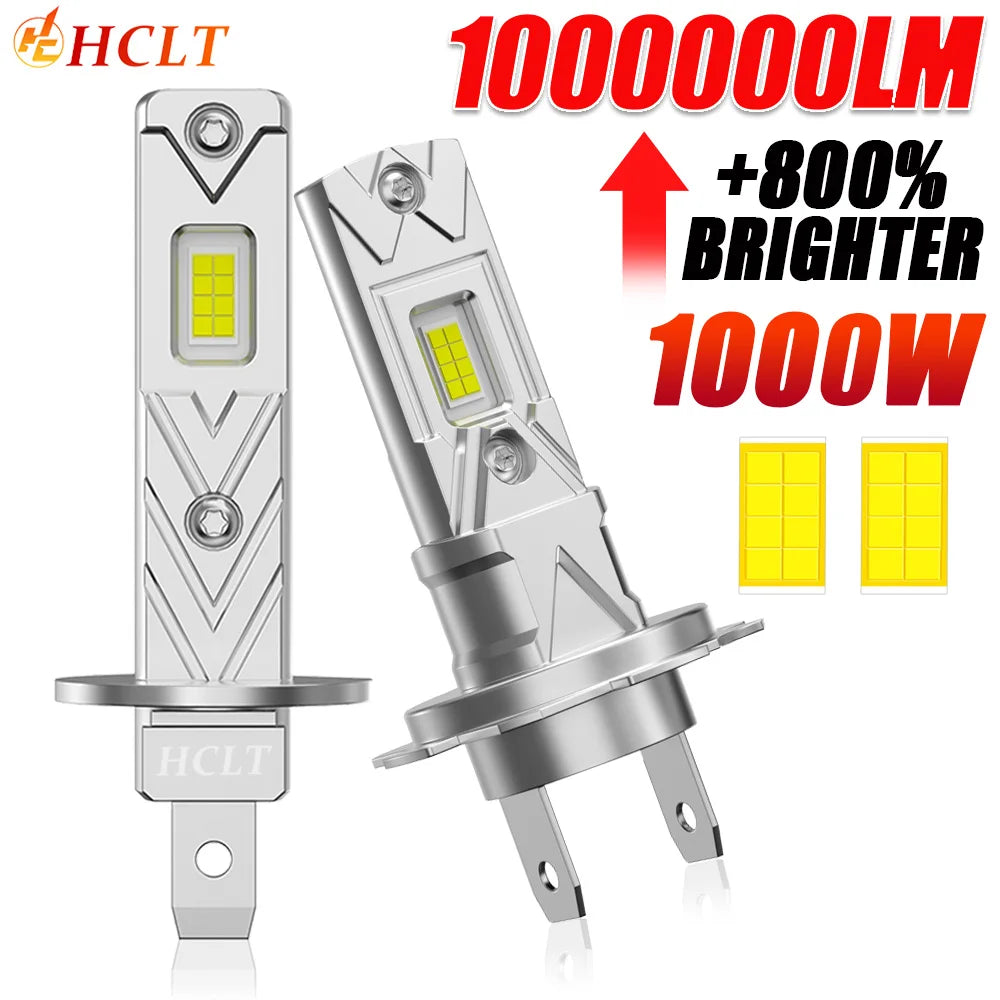 H1 H4 H7 LED Light for Car 1000000LM 1:1 Mini Size CANBUS Spotlights Led Headlight Bulbs 9