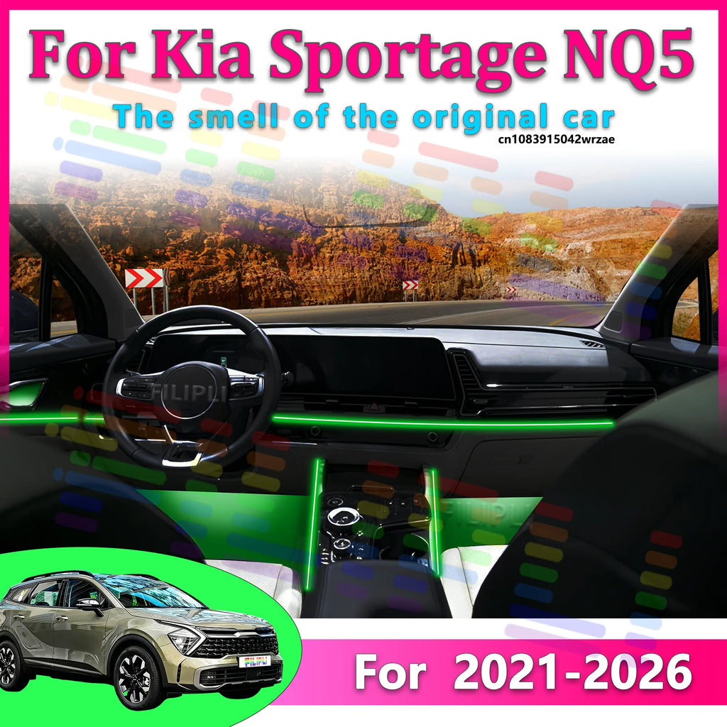 64 RGB - Neon Strip - for Kia NQ5 - App Control - Car Interior Lighting | AUTOKITSHOP