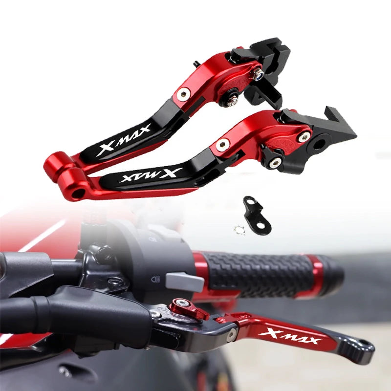 Fit For XMAX 300/250/125/400 2023-Present Parking Brake Lever Set Folding Handle Levers with Par - Automotive LED Light