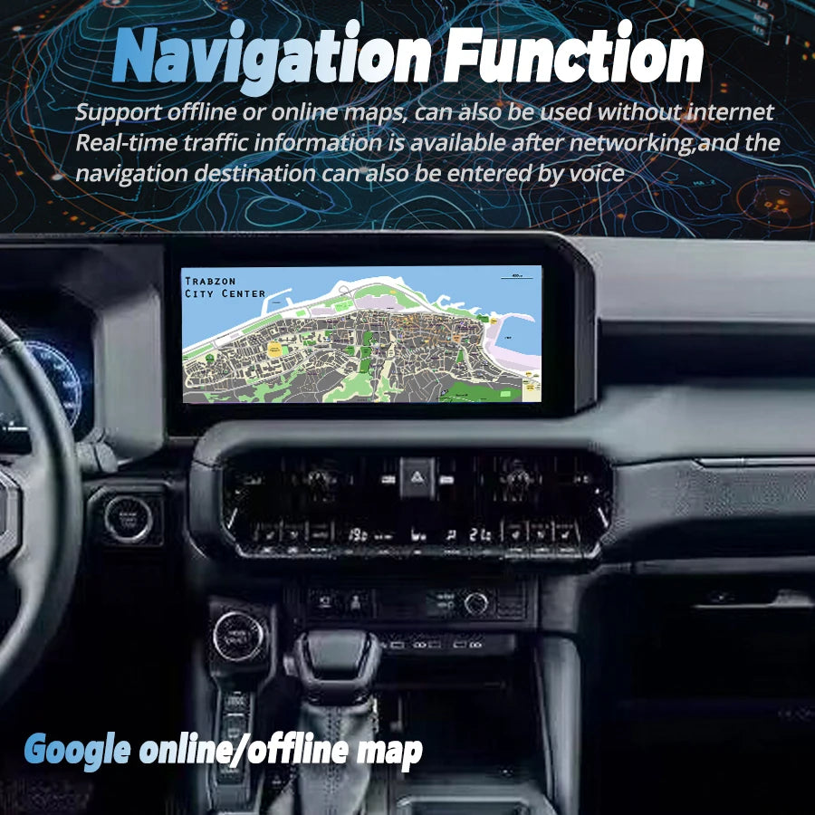 12.3" Android Screen For Toyota Prado LC250 2023 2024 Multimedia Video Player Car Radio Au