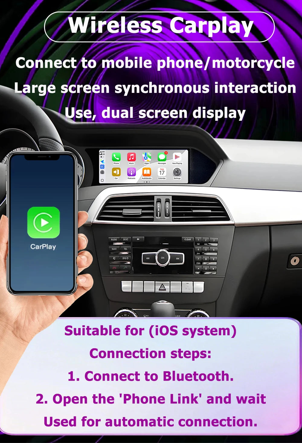 Android 16 Navigation GPS Touch Screen QLED Carplay For Mercedes Benz CLS W218 2011 - 2015