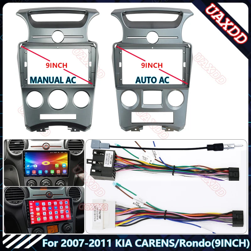 For 2007-2011 KIA CARENS Rondo 9INCH AUTO-MANUAL AC Car Radio Stereo Audio Screen Video Pl