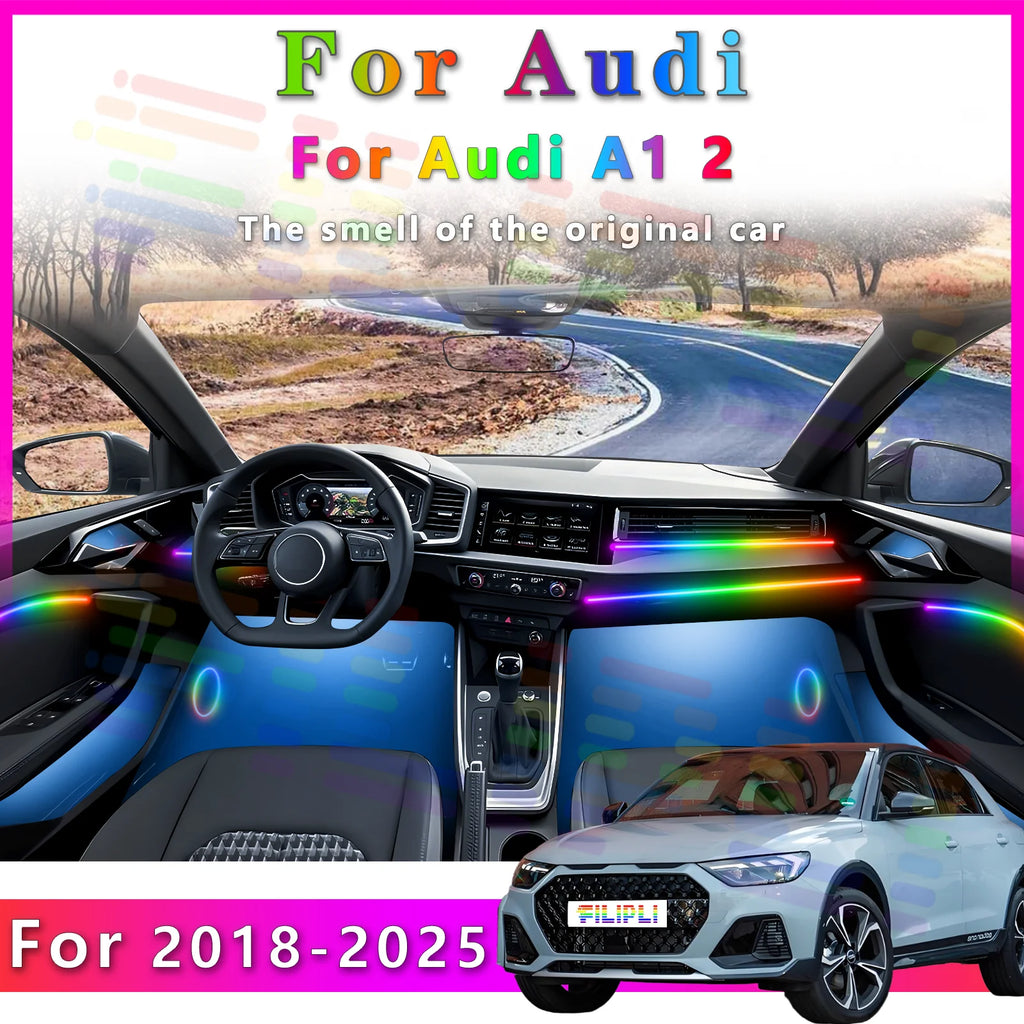 RGB - Ambient Light - for Audi A1 2018-2025 - App Control - Car Interior Lighting | AUTOKITSHOP