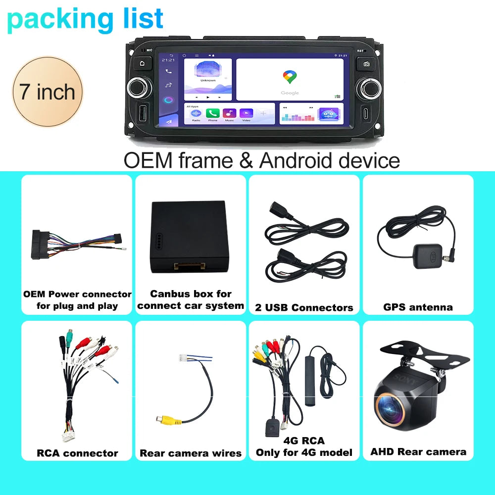 Android 15 Car Radio For JEEP Grand Cherokee Liberty Wrangler Chrysler 2002 - 2006 GPS RDS