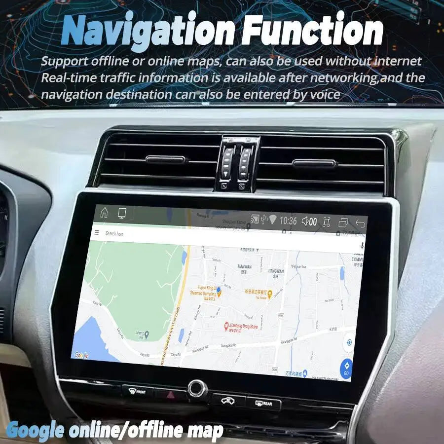 QLED Car Multimídia Player HU Auto Carplay BT 11.6inch Car Radio For Toyota Prado 2010-202