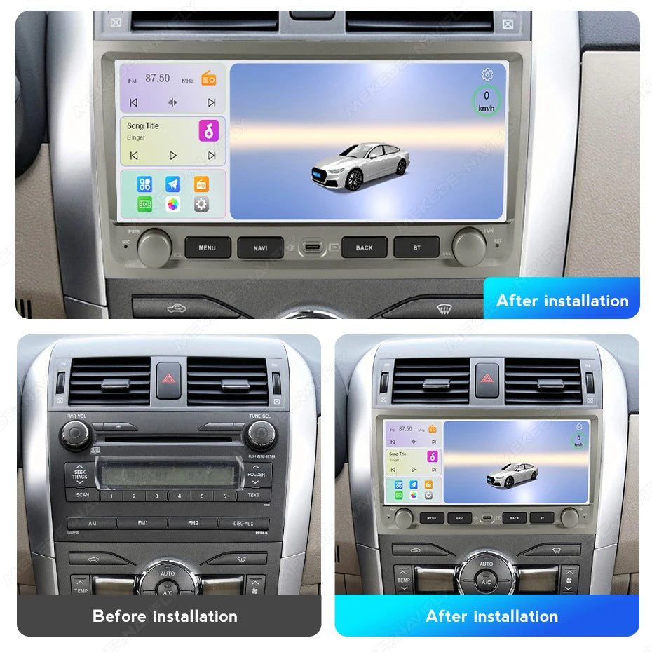 MEKEDE&NAVIFLY Intelligent Car audio radio system For Toyota Corolla Auris E150 2007-2011