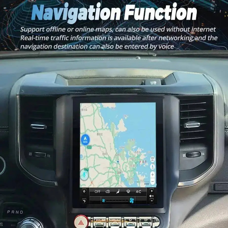 9.7inch For Dodge Ram 2019 Android 15 GPS Screen Navigation Navi Stereo Multimedia Video P