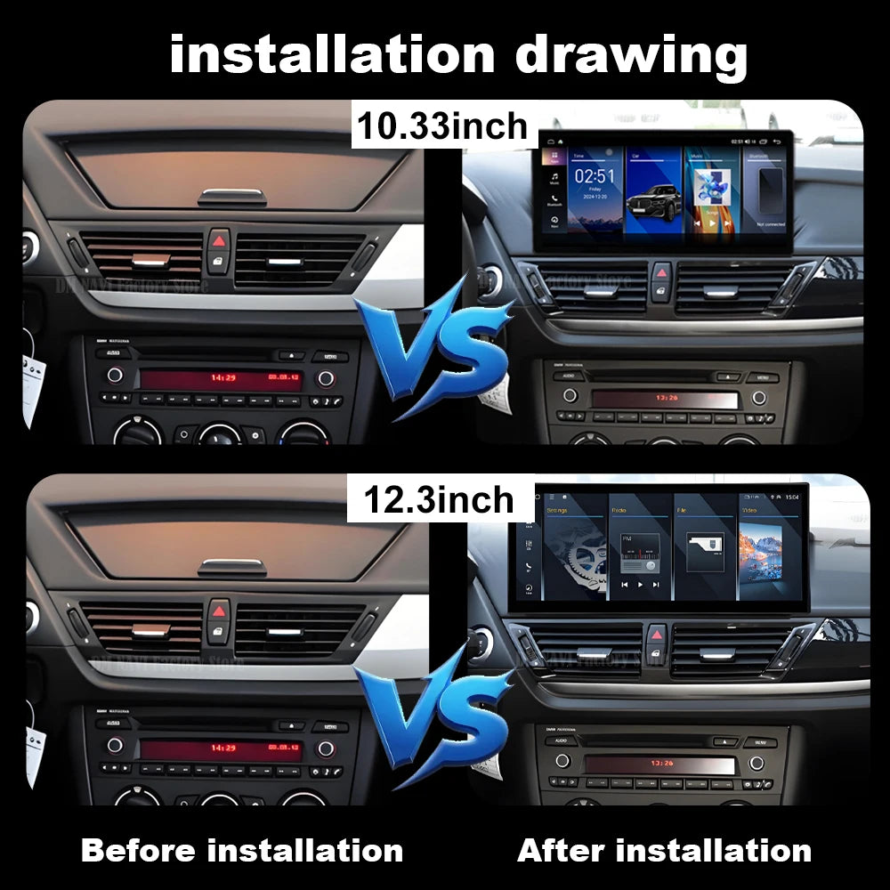 Wireless CarPlay Android OS For BMW X1 E84 2010 - 2015 CIC System Without original screen