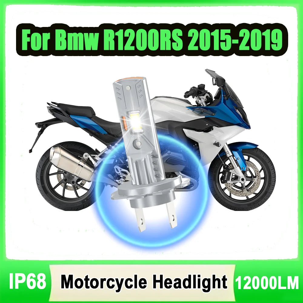 6000K White H7 LED Motorcycle Headlight Plug And Play Canbus No error Moto Front Light 12V
