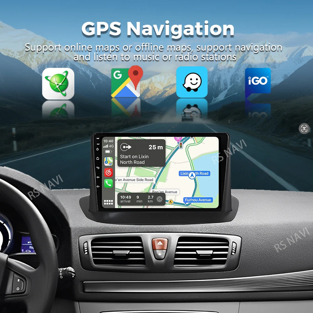 Android 16 For Renault Megane 3 2008 - 2014 2K QLED Android Car Radio Multimedia Video Pla