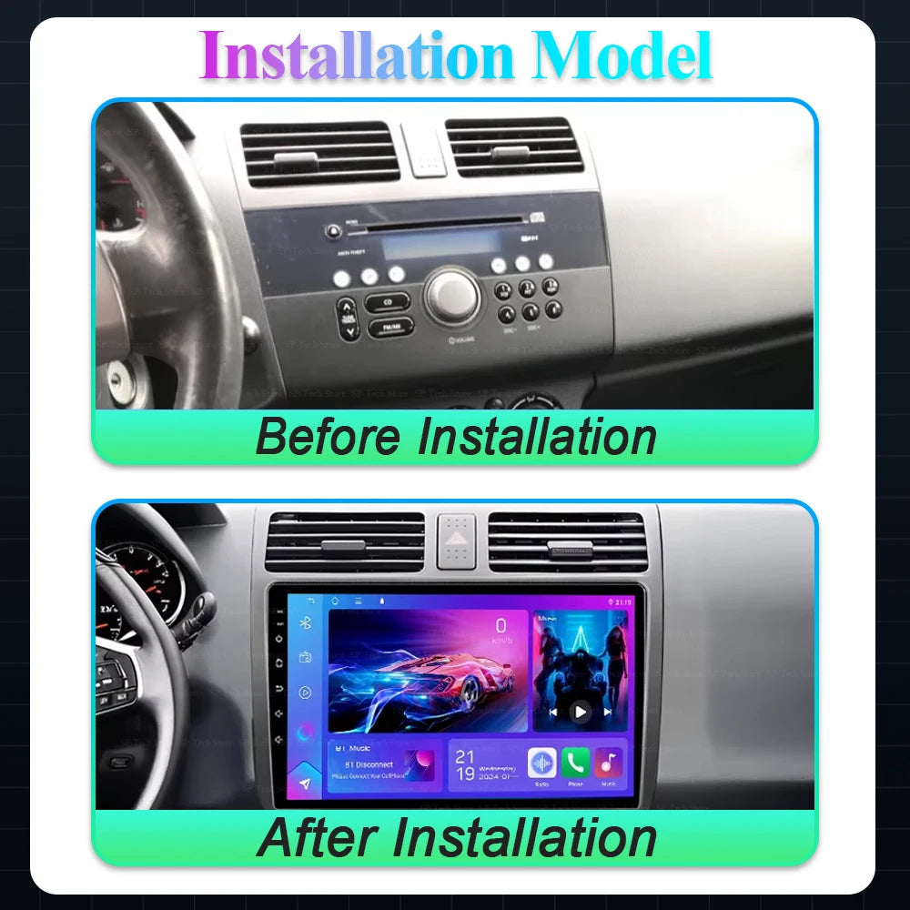 2din Android 16 Car Radio For Suzuki Swift 2003 - 2006 2007 2008 2009 2010 Multimedia Play | AUTOKITSHOP
