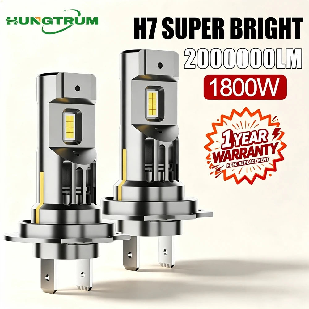 H7 LED Headlight CANBUS Upgraded 7035 CSP CHIPS Super Bright Car Lights Plug And Play With