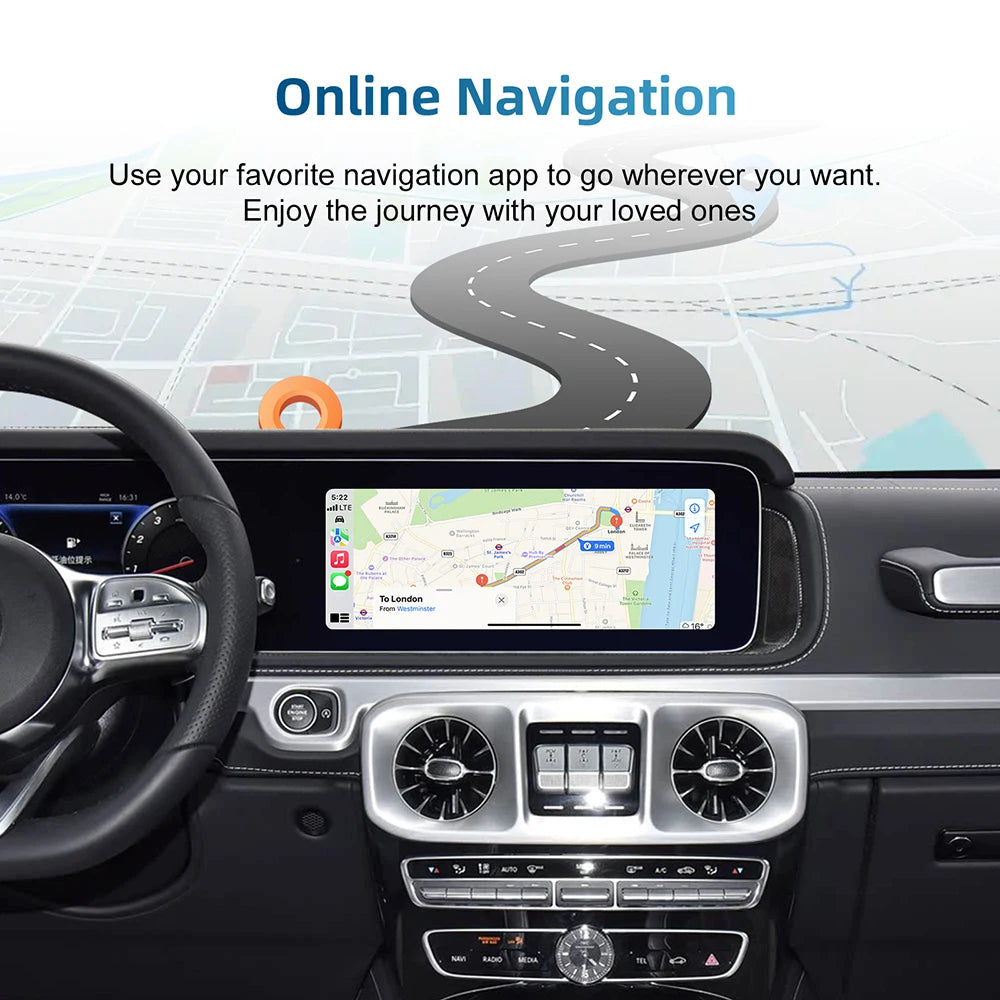 Wireless CarPlay Android Auto Fits For Mercedes C E S G Class CLS GLC Sprinter NTG 5.5 Car