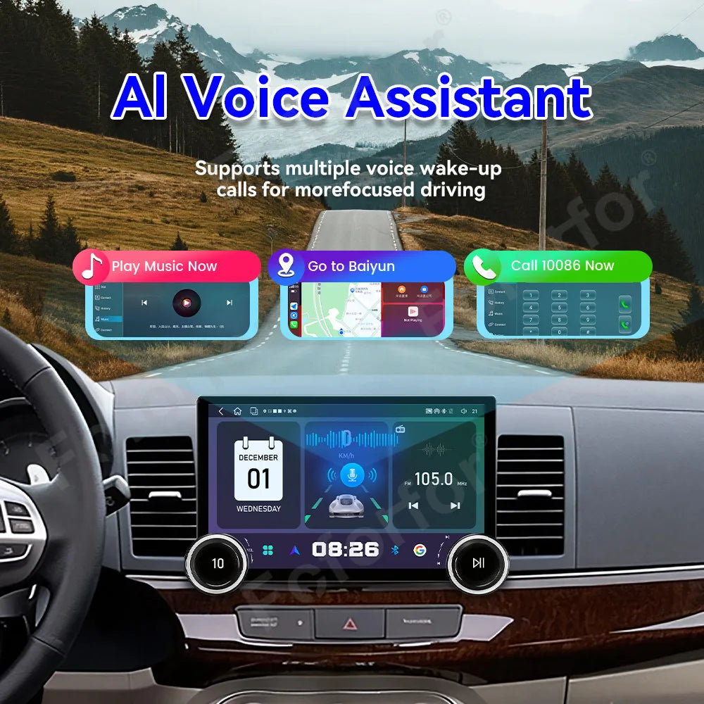 Advanced Elite 11.5 Inch Android 15 Large Full HD Touch Wireless CarPlay GPS Navi Media Pl