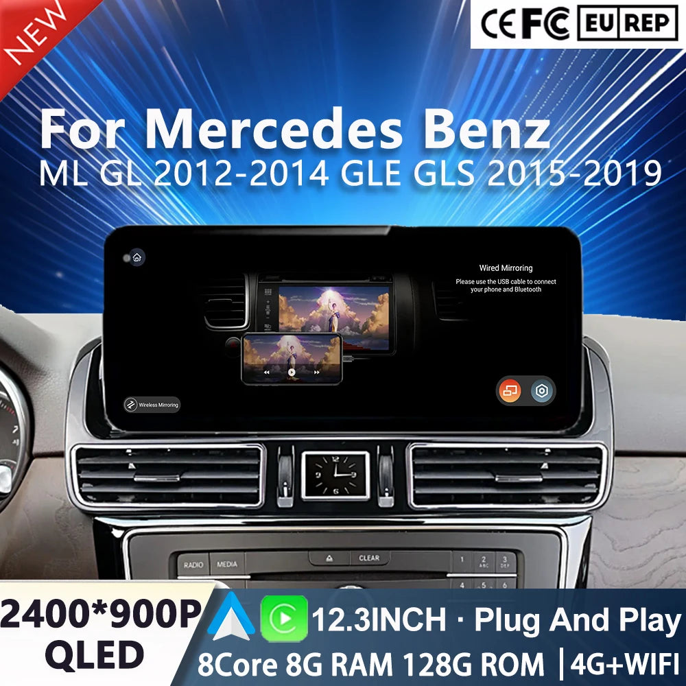 Wireless CarPlay For Benz ML GL 2012 2013 2014 Benz GLE GLS 2015 - 2019 Car Radio Multimed | AUTOKITSHOP
