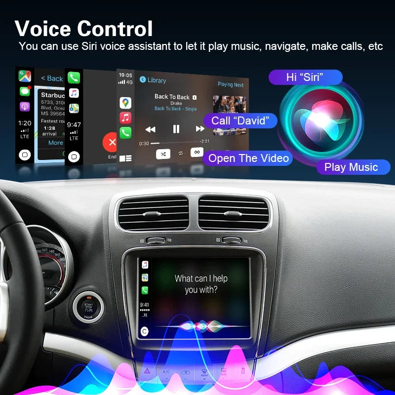 Wireless CarPlay For Dodge Journey 2013-2016 Smart AI Box Android Auto Adapter Support Mir