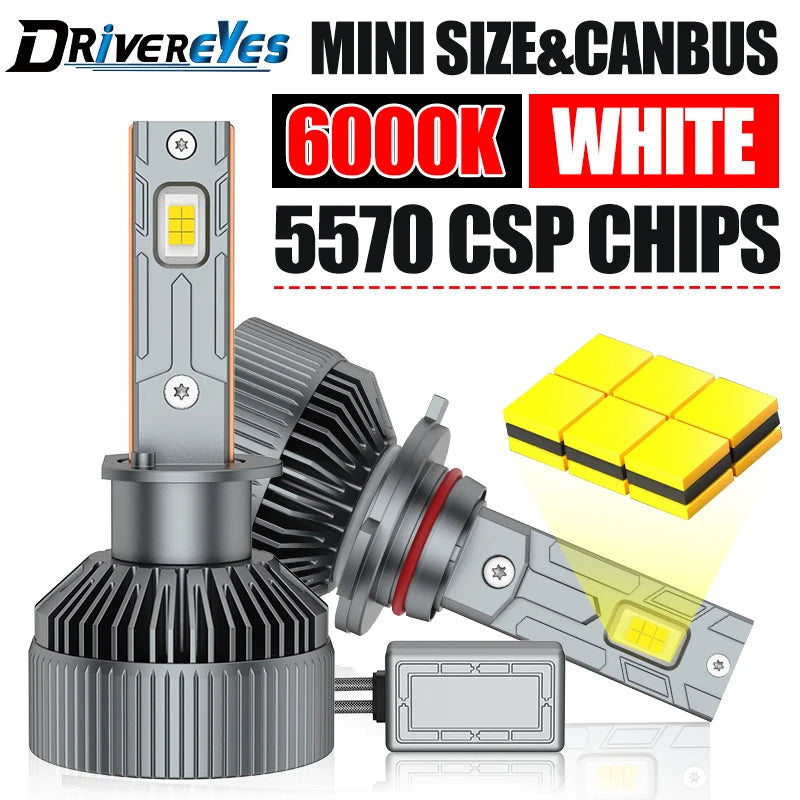 5570 CSP Chips H7 LED Headlights H4 H9 H11 H1 9005 9006 HB3 HB4 9012 HIR2 H8 Turbo Car Bul