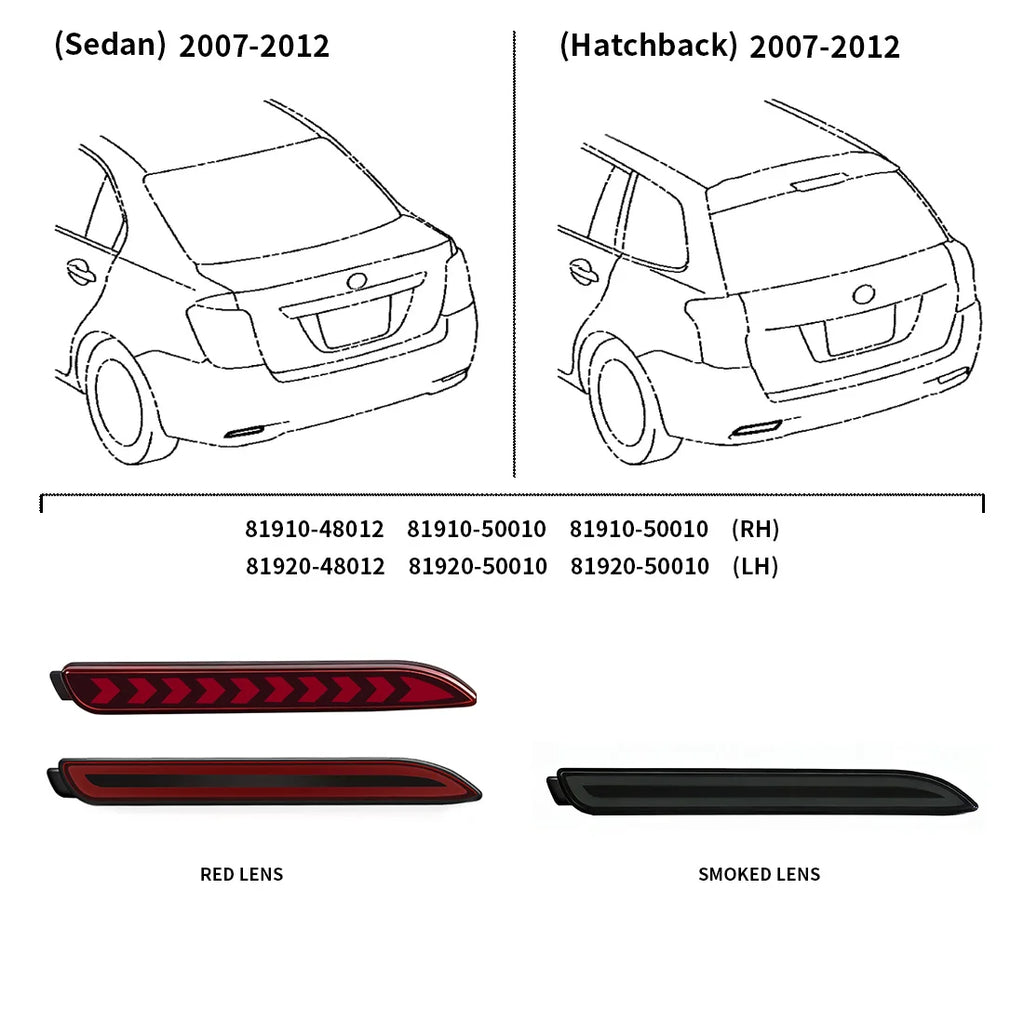 For Toyota Corolla Axio Fielder Sedan Hatchback 2007 2008-2015 2016 2017 2018 LED Rear Bum | AUTOKITSHOP