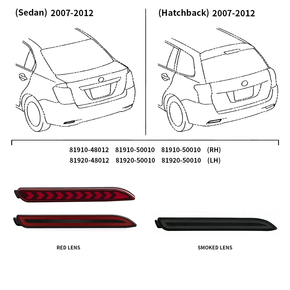 For Toyota Corolla Axio Fielder Sedan Hatchback 2007 2008-2015 2016 2017 2018 LED Rear Bum | AUTOKITSHOP
