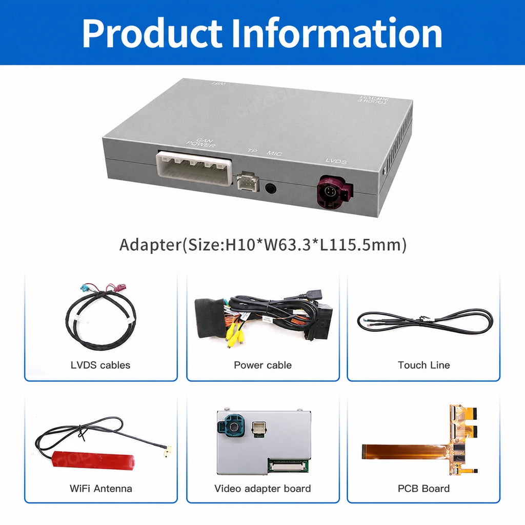 Wireless Apple CarPlay Android Auto Interface For Alfa Romeo Giulietta 2014-2021 Fiat 500X