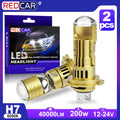 40000LM H7 LED Projector Lens Headligh H7 Canbus Car Headlight Mini Bulb 200W 6000K Turbo