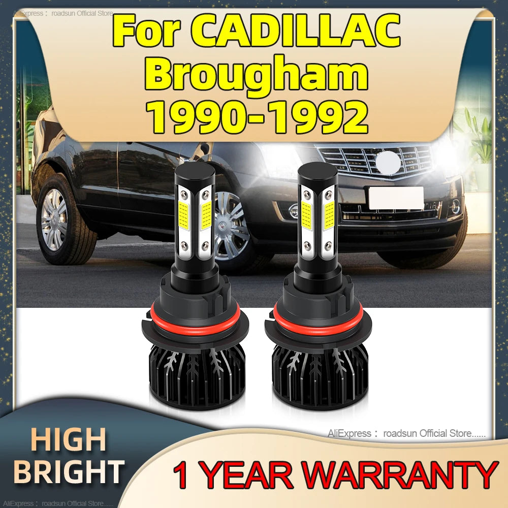 For CADILLAC Brougham 1990 1991 1992 180W LED Headlight Bulbs 12V Auto Light 6000K 9004 Ca