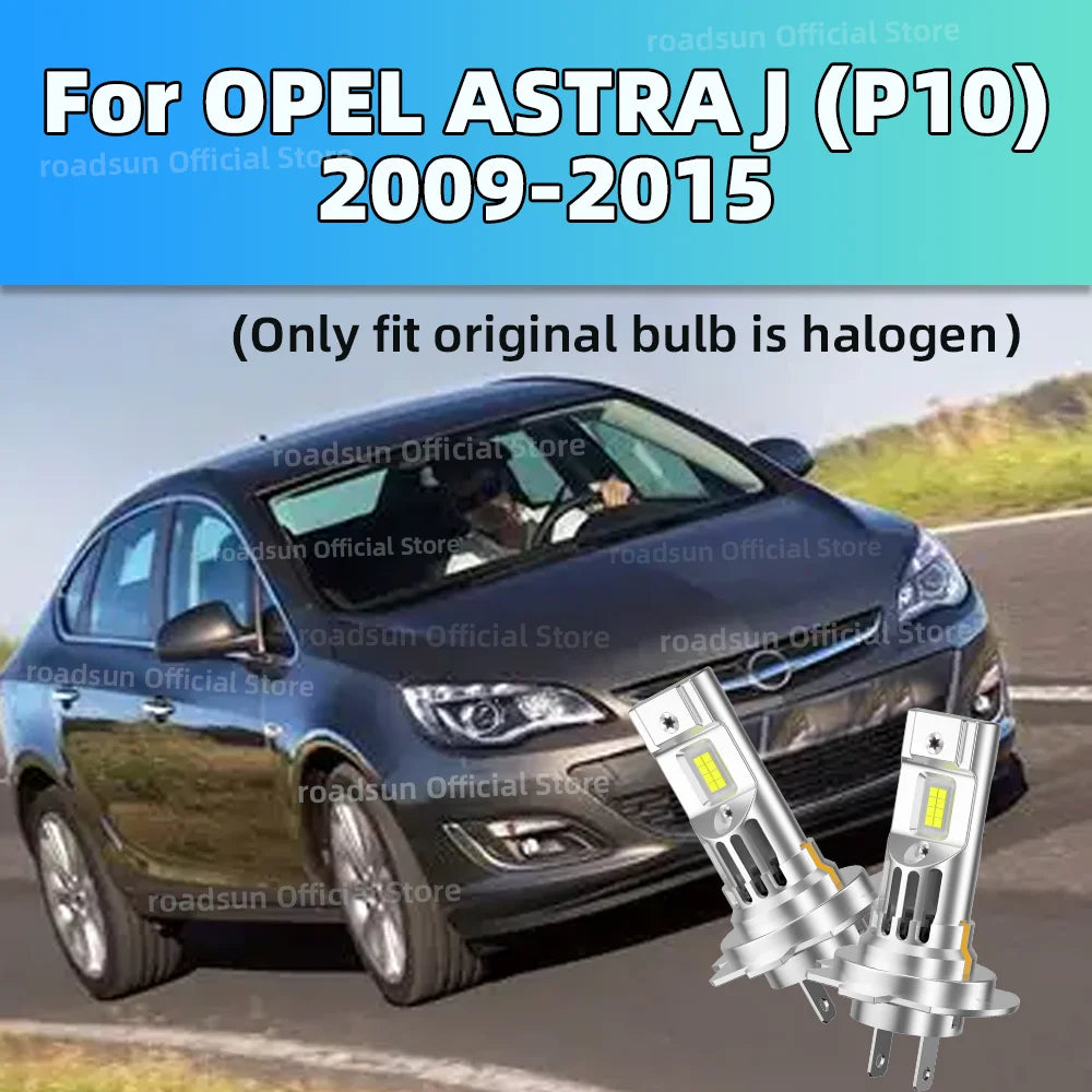LED Headlight Bulbs High Power Auto Lights 50000LM For OPEL ASTRA J P10 2009 2010 2011 201