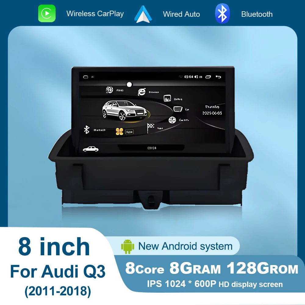 8.8 inch Android OS For Audi Q3 2011 - 2018 Car Intelligent Multimidia Touch Display Scree