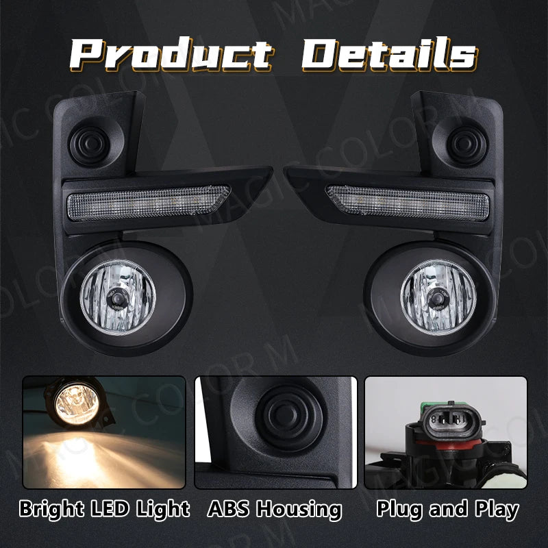 For Toyota Raize 2020 2021 2022 Led Fog Lamps Daytime Running Light DRL Driving Daylight W | AUTOKITSHOP