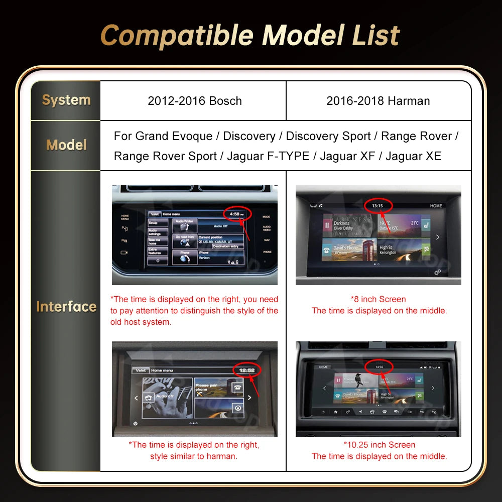 RoadTop Wireless Carplay Android Auto Mirror Link AirPlay Ai Box For Land Rover Jaguar Ran