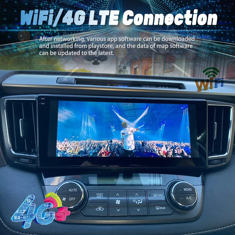 10.25" Android Screen For Toyota RAV4 RAV 4 Xa40 2012-2019 Stereo GPS Carplay Autoradio Ca